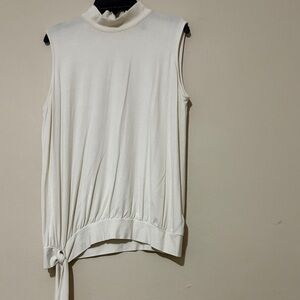 Ralph Lauren Cream Sleeveless Top with Side Tie